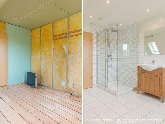 Visualisierung: Bad im Obergeschoss