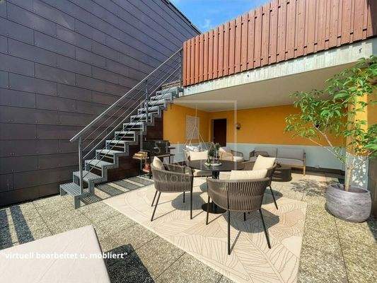 Terrasse, virtuell bearbeitet