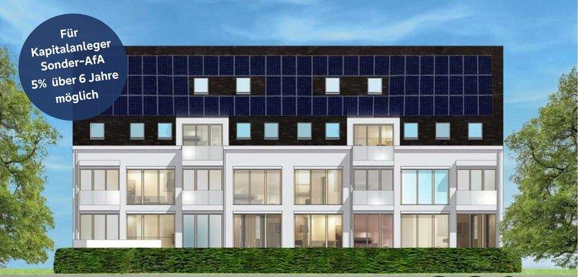 Unverbindliche Visualisierung der Rückseite des Wohnhauses.