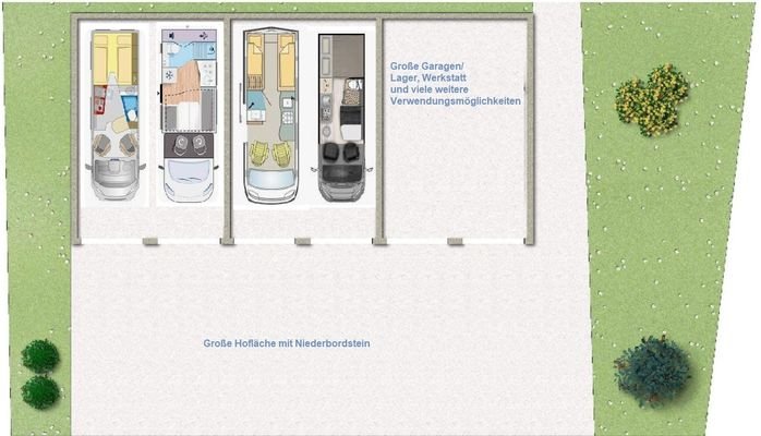 Grundriss Gewerbe EG - Grafik
