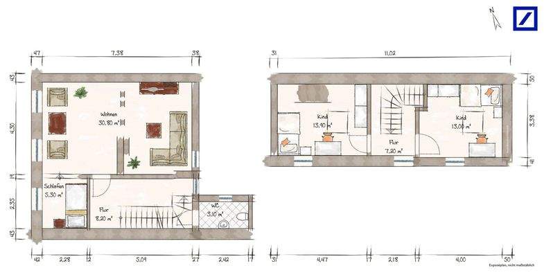Grundriss Obergeschoss