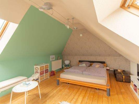 Blick auf eines der Schlafzimmer (Dachbodden)