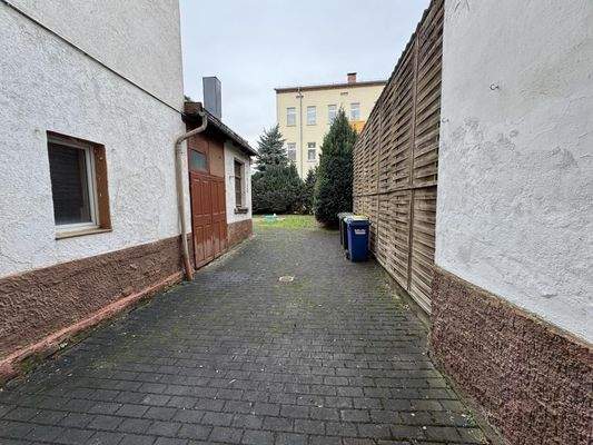 Blick zum Grundstück