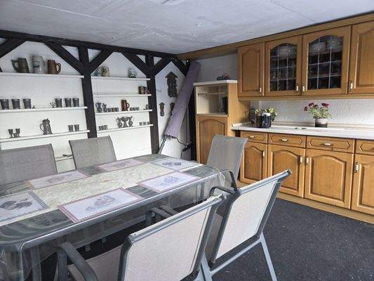 ...überdachter Sitzecke ....