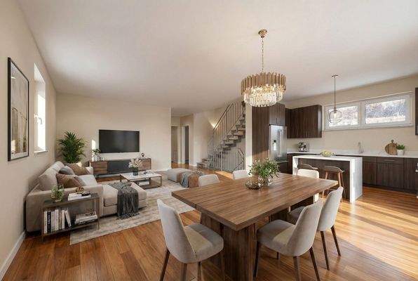 Wohn-/ Esszimmer (Erdgeschoss) - Visualisierung