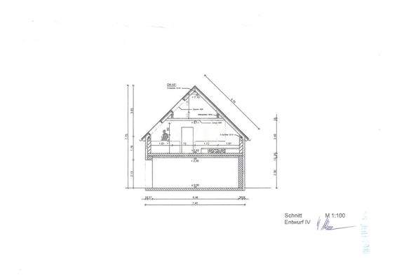 Schnitt mit Bemaßung