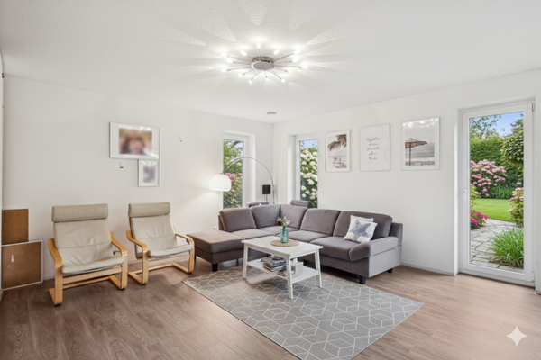 Wohnzimmer - Bepflanzung mit KI visualisiert