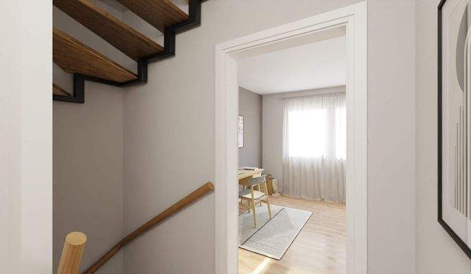 Heller und freundlicher Flur im Obergeschoss