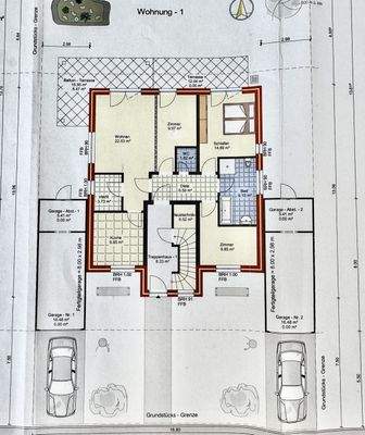 Grundriss Erdgeschoss - vermaßt