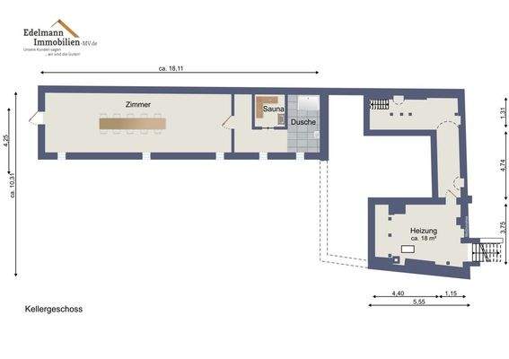 Kemlade Gewölbekeller / Vorderhaus Heizungskeller