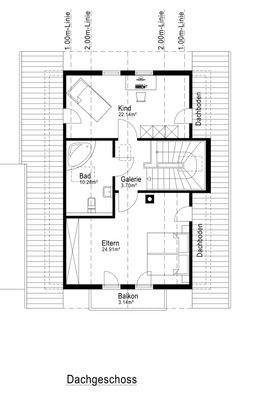 Grundrissplan Dachgeschoss