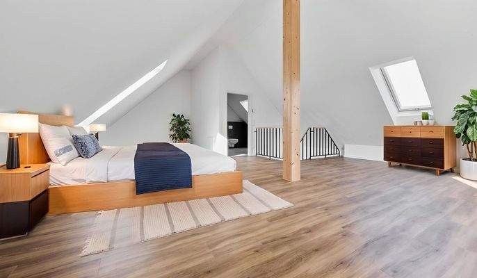 Dachstudio (KI Einrichtungsbeispiel)