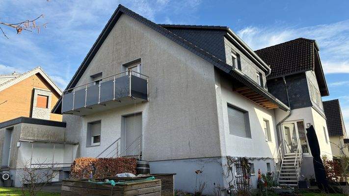 Rückseite eines Wohnhauses