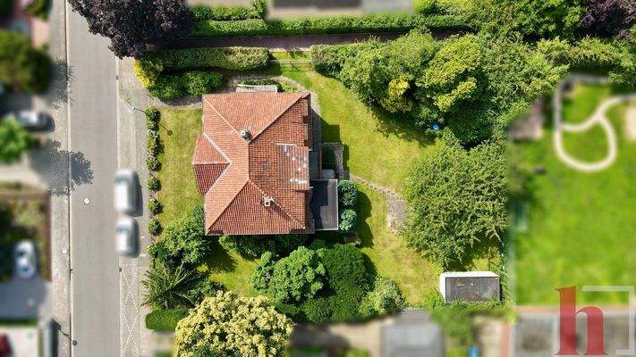 Luftaufnahme eines Hauses