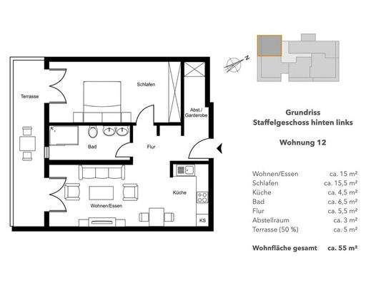 Alternative Zwei-Zimmerwohnung - WHG12