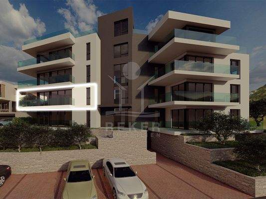 Panoramablick über die Adria in Primošten