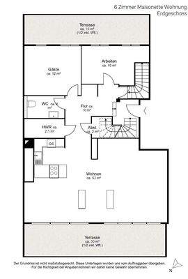 Grundriss 6 Zimmer Maisonette_EG