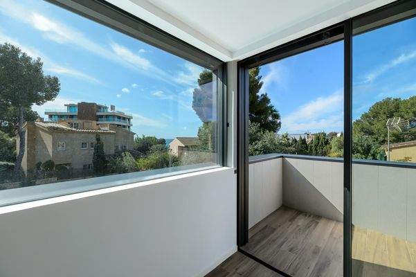 Terrace in master bedroom in villa in Bendinat