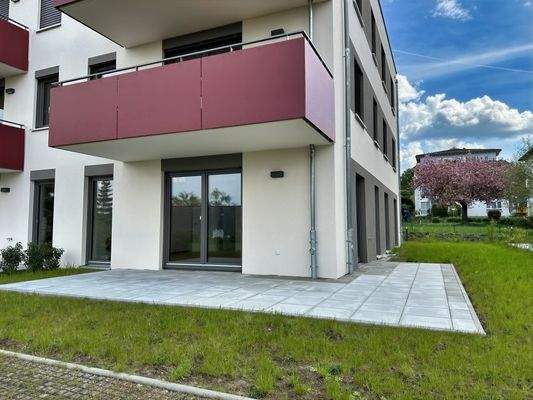 Teil des Gartens und Terrasse