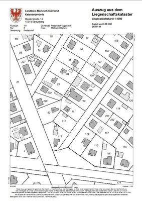 Liegenschaftskataster Fredersdorf