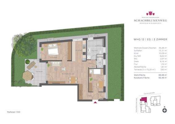 Grundriss Wohnung 12