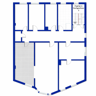 Grundriss Obergeschoss / Wohnung 2 (aktuelll im Rohbau)