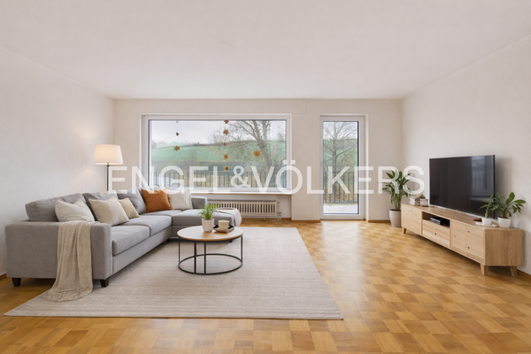 Virtuelles Homestaging - so könnte das Wohnzimmer aussehen