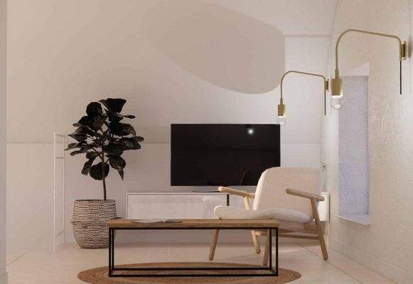 Kreta, Kalyves: 150 Meter zum Meer - Luxusvilla mit Meerblick und privatem Pool in kleinem Komplex zu verkaufen