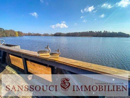 Blick über den Kyritzer See zur Insel