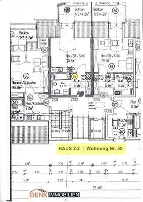 Grundriss Wohnung 55