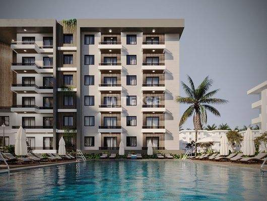 Real Estate with a Pool Near the Airport in Antalya