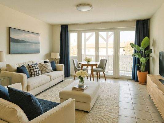 KI generiert // Das Wohnzimmer visualisiert // neu gestaltet