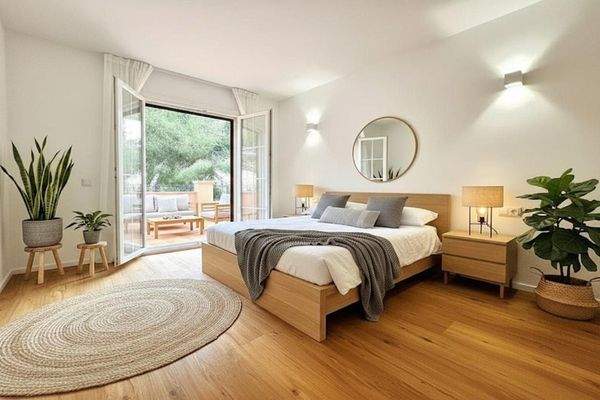 So könnte Ihr Schlafzimmer mit Terrasse aussehen