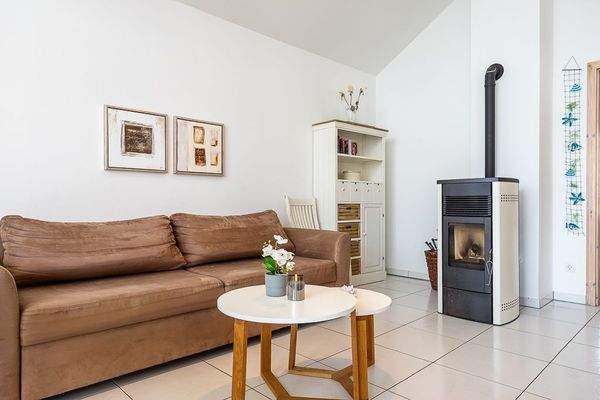 Sitzecke mit Pelletofen