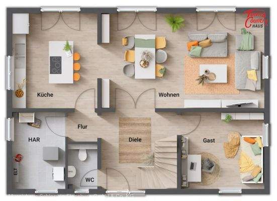 Grundriss EG zusätzl. Zimmer