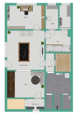 Kellergeschoss (Grundriss nicht maßstabsgetreu)