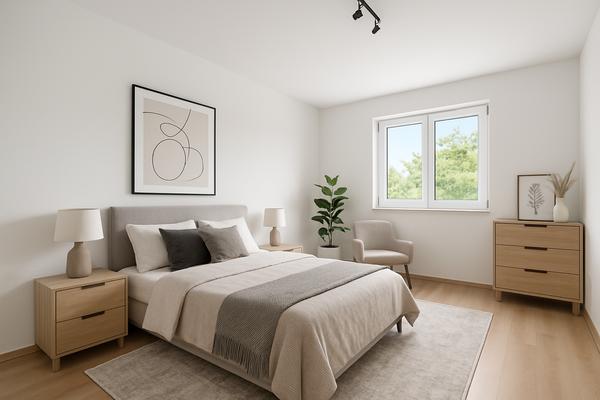 Schlafzimmer, visualisiert