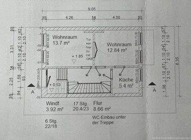 Grundriss Erdgeschoss mit Maßen 2