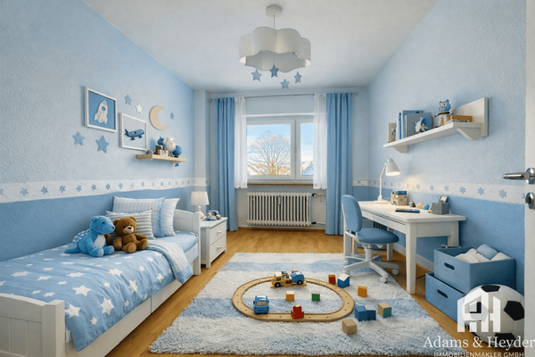 Kinderzimmer DG Anbau (KI-Einrichtungsbeispiel)