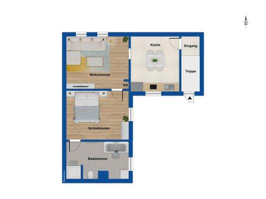 OG Hinterhaus Wohnung 3