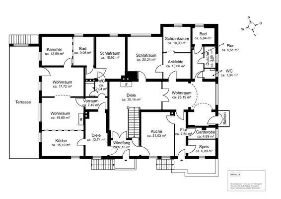 Haupthaus - Edrgeschoß