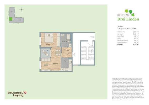 Einzelgrundriss WE 50