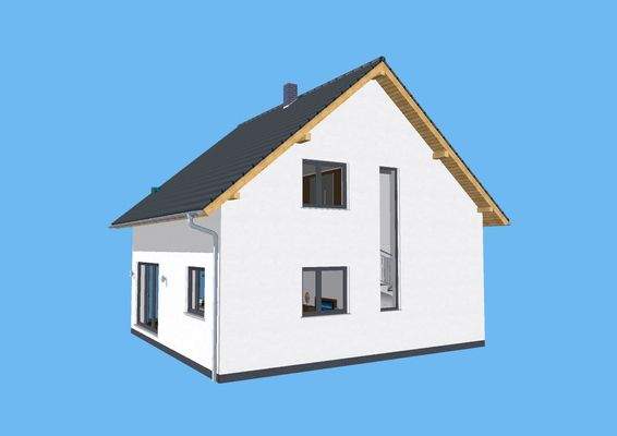 mit einem langen Fenster im Treppenaufgang