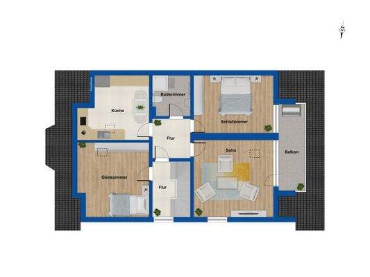 Grundriss Obergeschoss