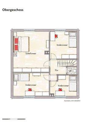 Grundriss Obergeschoss, beispielhaft