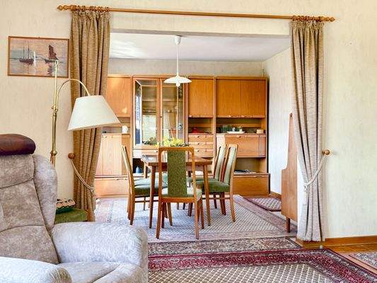 Essbereich im Wohnzimmer