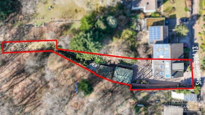 Lageplan - Luftbild ohne Waldgrundstück