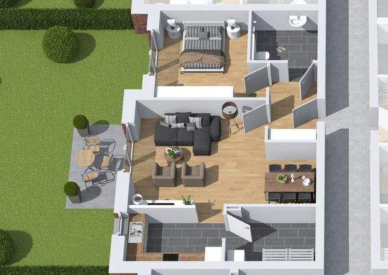 Grundriss der Wohnung 2