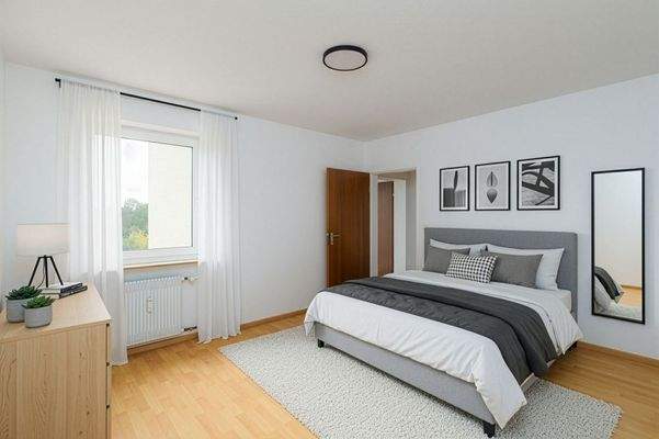 KI-Staging Schlafzimmer