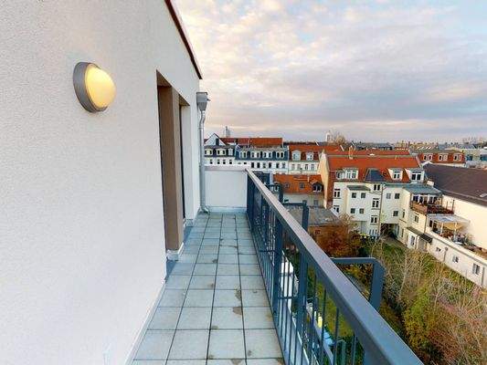 Ansicht I: Private Dachterrasse